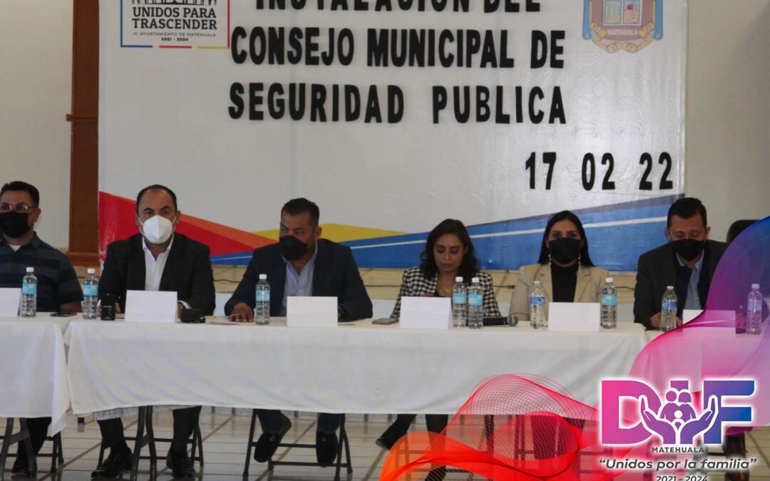 DIF MATEHUALA PARTICIPA EN INSTALACION DEL CONSEJO MUNICIPAL DE SEGURIDAD