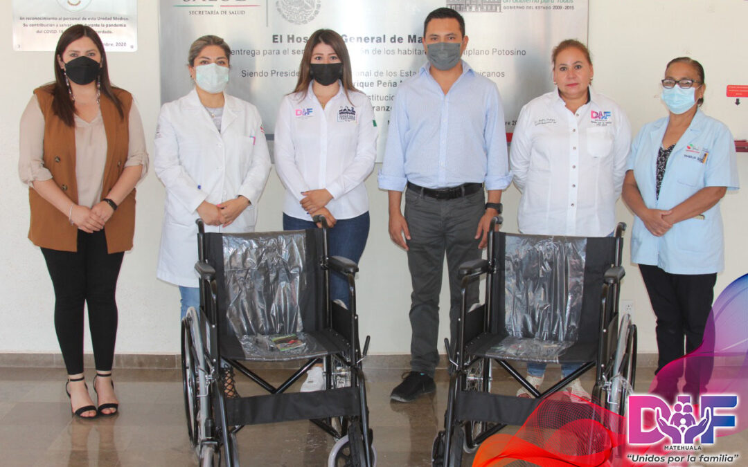 DIF MATEHUALA ENTREGA SILLAS DE RUEDAS A HOSPITAL GENERAL E IMSS