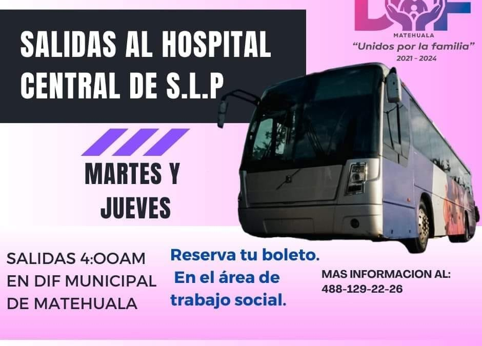 MÁS DE 500 USUARIOS BENEFICIADOS CON SERVICIO DE TRANSPORTE DE DIF MATEHUALA.