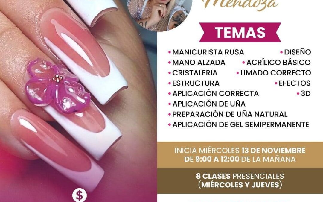 DIF Municipal invita a participar en curso de uñas con la experta Carolinails Mendoza