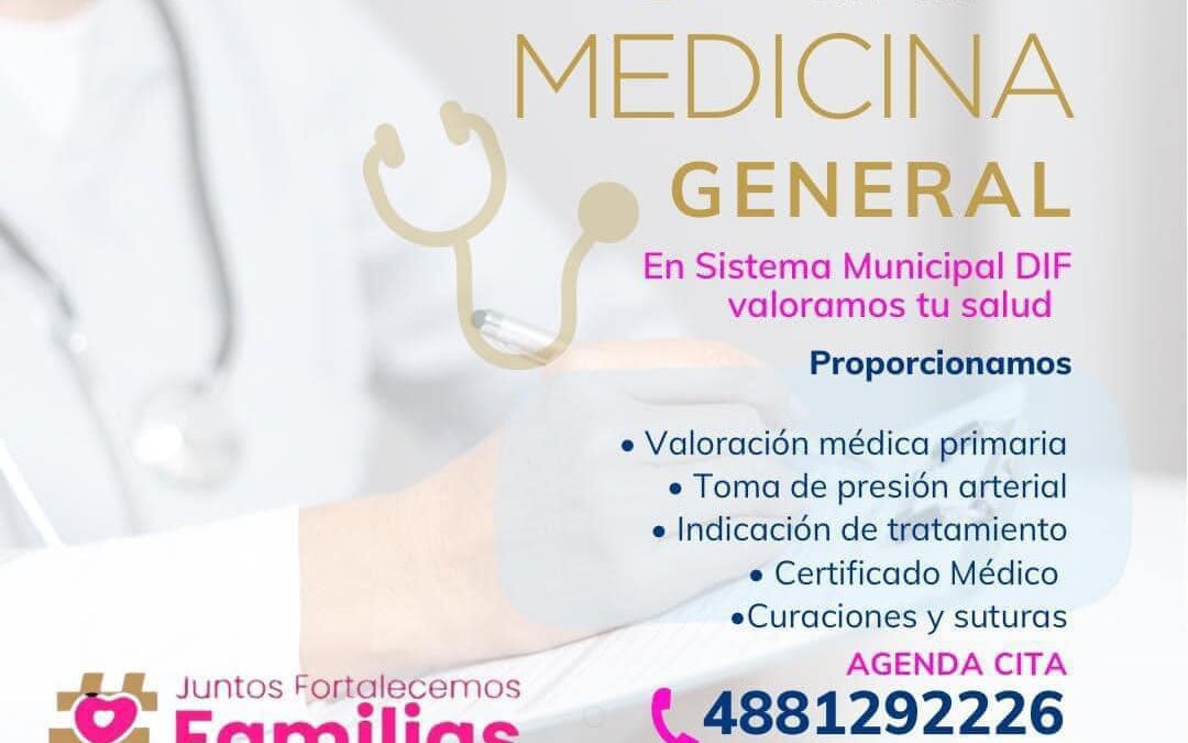 Presidenta del SMDIF Zoraira Hernández de los Reyes ofrece atención médica gratuita en DIF Municipal